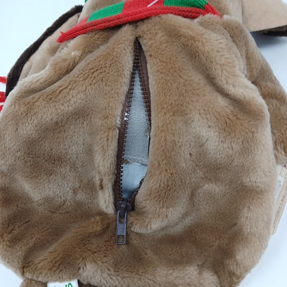 Rennoc Santas Best 3D Brown Dog Christmas Stocking 20" With Pockets - Picture 3 of 14